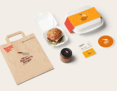 butcher's burger brand design