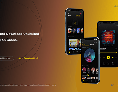 Landing Page for Gaana