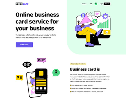 UI UX design for website Your Card