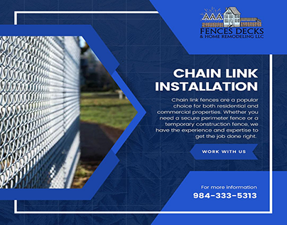 Chain Link Fence Installation in Raleigh