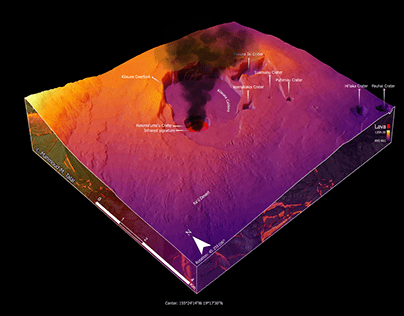 3D Diorama of Kilauea Volcano