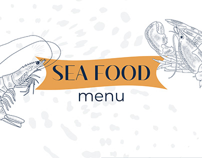 Seafood illustrations and seafood menu