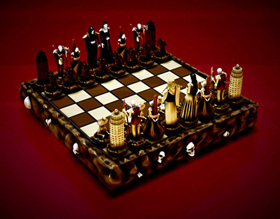 Skeleton Chess Set