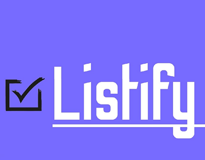 Listify: A Vibrant To-Do list Interface