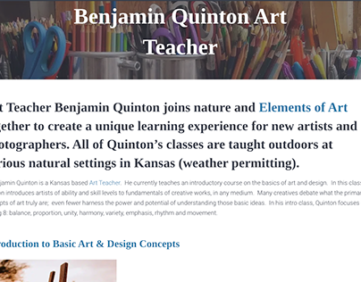 Benjamin Quinton Art Teacher