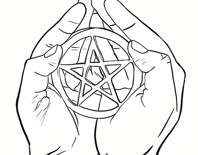 Sketch for Ace of Pentacles Painting