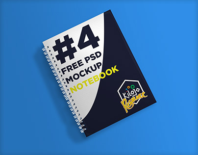 FREE PSD Mockup Notebook Front&Back |KilojoResource#4