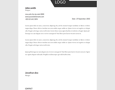 modern business and corporate letterhead template