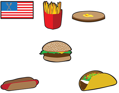 American Food Stickers