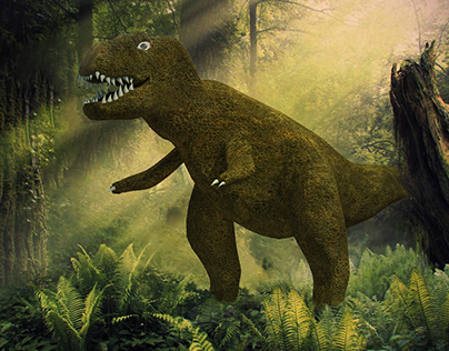 T-rex 3d Model (Composited in Photoshop)
