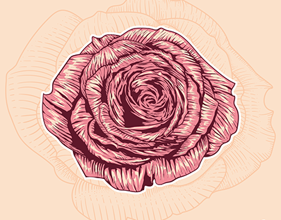 Linocut Rose