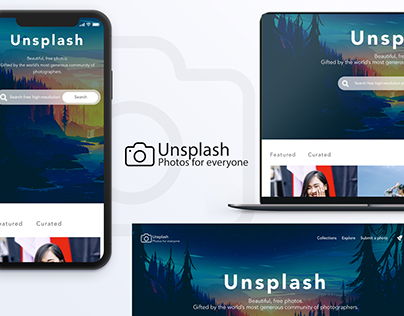Unsplash web site and app redesign