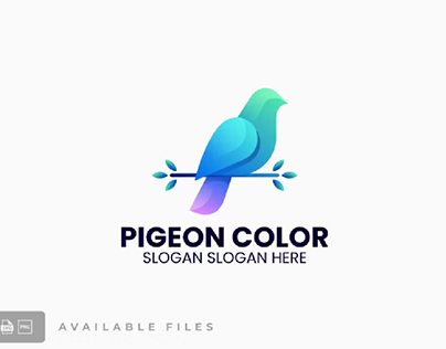 Pigeon Gradient Colorful Logo