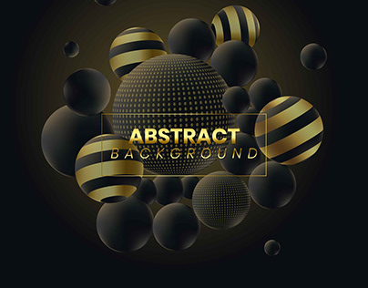 Golden ball abstract background vector
