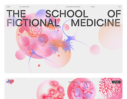 The fictional school of medicine - UX/UI website design