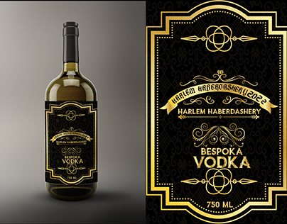 Premium vodka bottle & label packaging Design