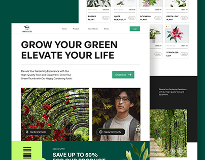 Gardening Equipment Website Design