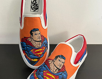 Superman custom Vans - commission