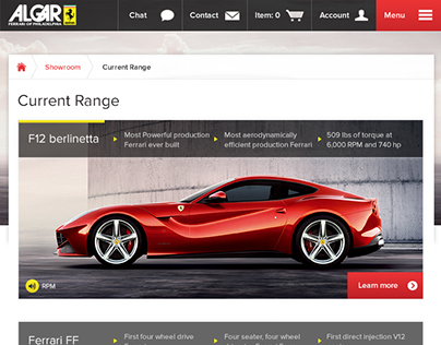 Algar Ferrari 2014-2015 - UI and Content Design