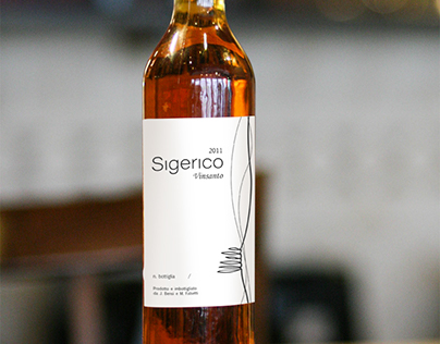 Sigerico wine bottle label