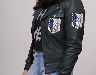 WOMEN INSPIRED GREEN LEATHER JACKET