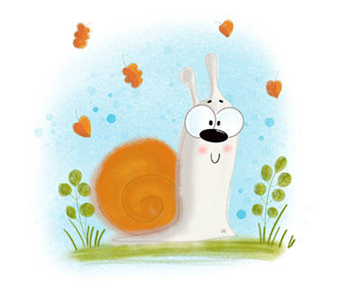 Digital Illustration – A Cute Snail