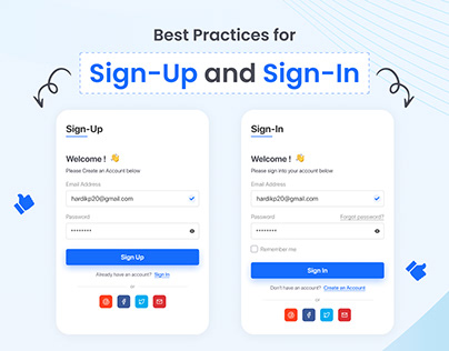 Sign-Up and Sign-In page design