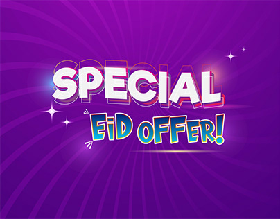 Special Eid Offer 3d text effect