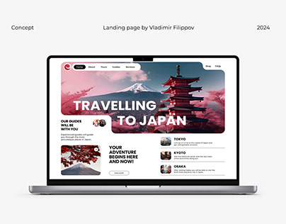 TRAVELLING TO JAPAN | UI/UX DESING | LANDING PAGE
