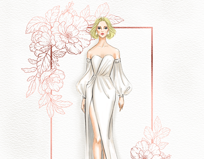 Wedding Gown Illustration for the wedding planner