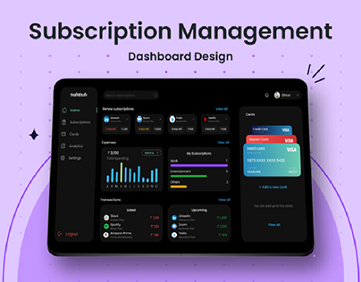 Subscription Management - Dashboard Design