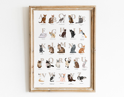 ABC Cat Print