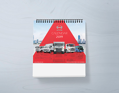 Desktop Calendar 2019 Designs - HINO MOTOS