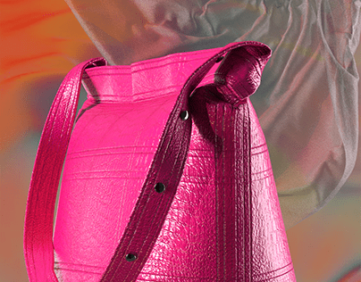 Pink Crocodile Leather Bag/CLO3D