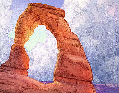 "Arches National Park" Art Print for National Parks Co.