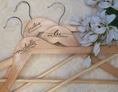 Wedding Hangers Laser Engraved