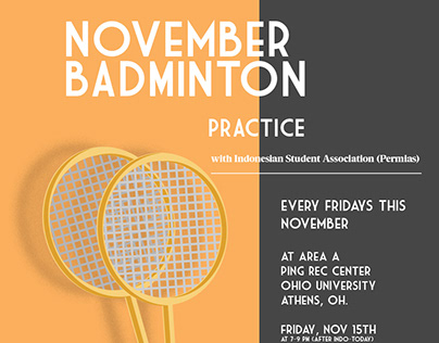 Badminton Poster by Permias 2019