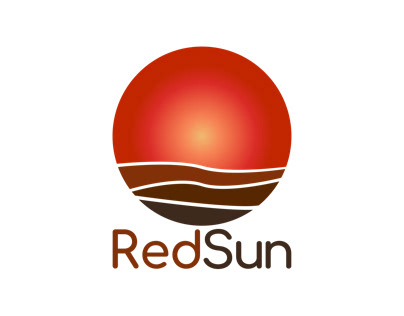 RedSun logo design