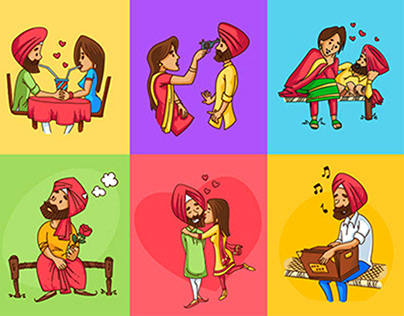 Punjabi Cartoon Projects | Photos, videos, logos, illustrations and  branding on Behance