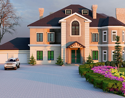 English house 3D modeling & render