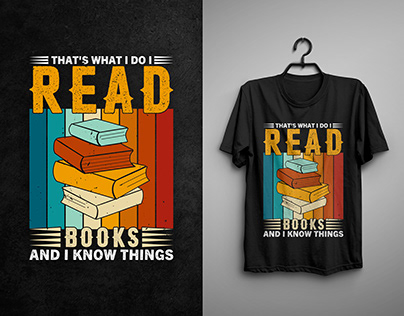 Books T-shirt Design, Custom Graphic T-shirt Design