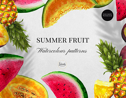 Fruits patterns and illustrations