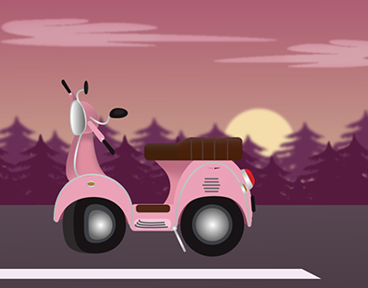 Pink little Scooter