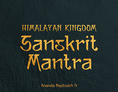 Ananda Neptouch 4 Font - Devanagari Sanskrit inspired
