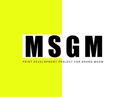 Project thumbnail - PRINT DEVELOPMENT PROJECT' MSGM S/S24