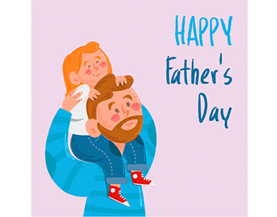 Cartoon Father's Day Illustration
