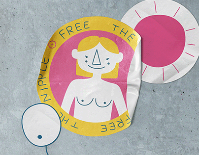 Free The Nipple - Animated sticker