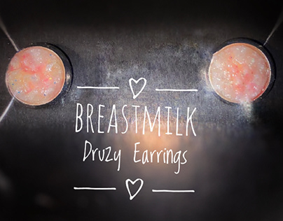 Breastmilk Druzy Earrings