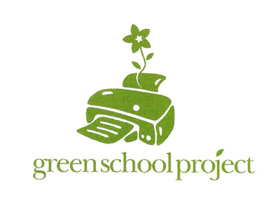 Logo for Green School Project. Ink Cartridge Recycling.
