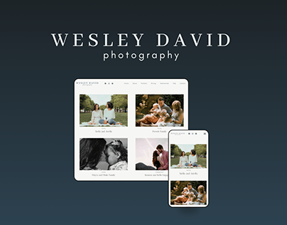 Wesley David Photography - Website Design & development